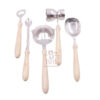 Stainless Steel Bar Cutlery Set with Brown Wooden Handles with Leather Pouch Bag - 1 Set of 5 PCS #3832 - Image 4