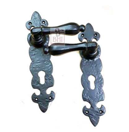 Cast Door Handle On Plate 260mm #1445
