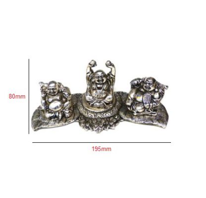 Laughing Buddha Silver Antique Combo Set 195mm #2384 - Image 2