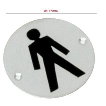 Aluminum "GENTLEMEN" Toilet Sign Plaque Door Wall Cafe Shop Pub Hotel Bar Work Satin Anodised Vintage Finish 75mm #891 - Image 2