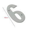 Aluminum "NO.6" Door House Numbers and Street Address Plaques Numbers for Residence and Mailbox Signs Satin Anodised Finish 100mm #AD6451 - Image 2