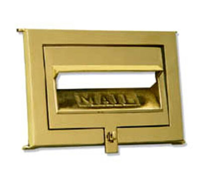 Heavy Sprung Solid Brass Letter Box Postal Plate Cover Victorian Polished Brass # BD1656