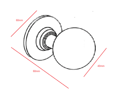 CAST IRON DOOR KNOB MORTISE SPRUNG OVAL 60mm # 2012 - Image 2