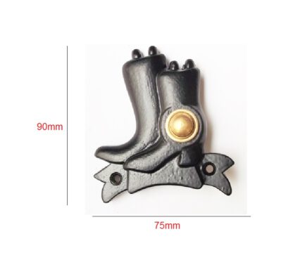 Cast Iron Door Bell Push Button Boot 90mm #1033 - Image 2