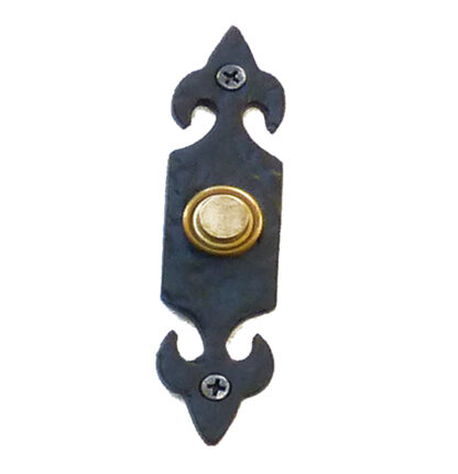 Cast Iron And Brass Door Bell Push Button Fdl Platen 110mm #1037 - Image 3
