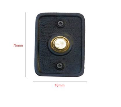 Cast Iron Door Push Button Plain 75mm #1041 - Image 2