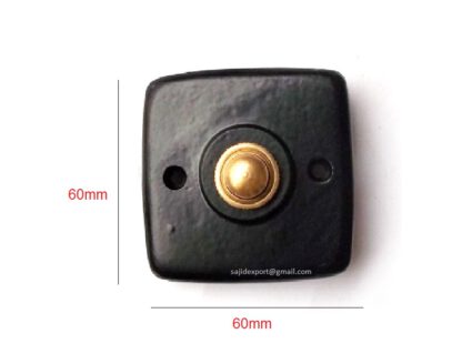 Cast Iron Door Bell Push Button Square 60mm #1043 - Image 2