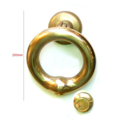 Solid Brass Heavy Ring Door Knocker 200mm #118 - Image 2