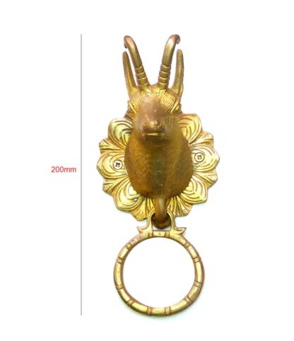 Brass Solid Goat Door Ring Knocker 200mm #1123 - Image 2