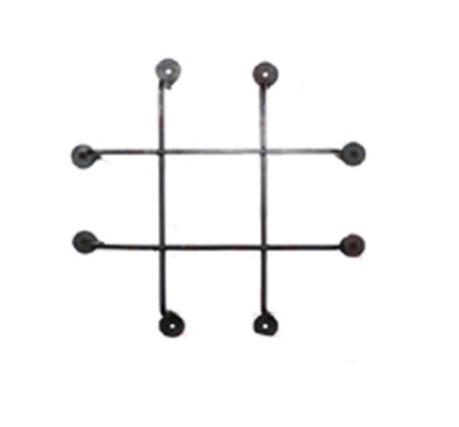 Speak-Easy Decorative Door Forged Iron Grill for Peephole and Door Viewer in Home, Office & Wine Cellar, with Penny Legs 300mm #1328