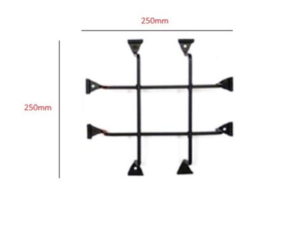 Speak-Easy Decorative Door Forged Iron Grill for Peephole and Door Viewer in Home, Office & Wine Cellar, with Curly Leaf Legs 250mm #1331 - Image 2