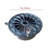 Aluminum Vent Systems Black Ceiling Grille - Round Air Vent  - Grill Cover - Aluminum Screen - HVAC Vents for Bathroom, Home Office, Kitchen Black Powder Coated 190mm #1338 - Image 2