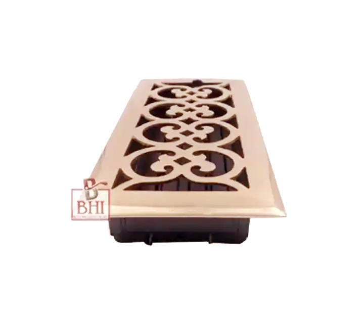 Brass Metal Heavy Duty Walkable Floor Register Easy Adjust Air Supply Lever Floor Vents - Seattle Design - Vent Cover for Home Floor 290mm #1341 - Image 3