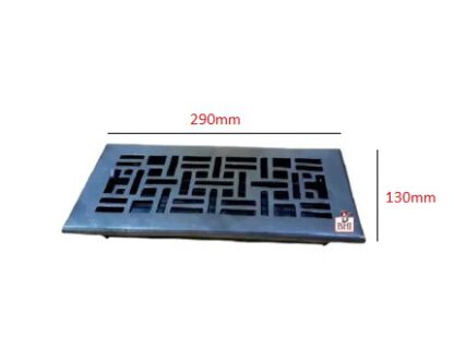 Cast Iron Heavy Duty Walkable Floor Register Easy Adjust Air Supply Lever Floor Vents - Seattle Design - Vent Cover for Home Floor - Black Powder Coated 290mm #1343 - Image 5