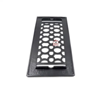 Cast Iron Heavy Duty Walkable Floor Register Easy Adjust Air Supply Lever Floor Vents - Seattle Design - Vent Cover for Home Floor - Black Powder Coated 290mm #1346 - Image 5