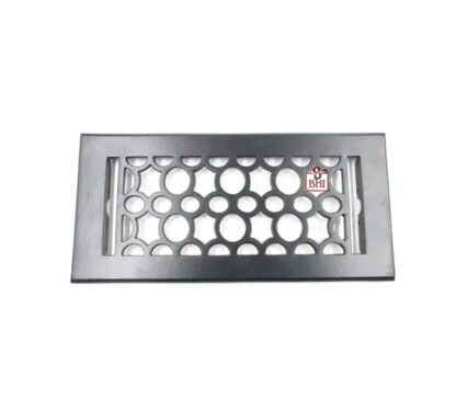 Cast Iron Heavy Duty Walkable Floor Register Easy Adjust Air Supply Lever Floor Vents - Seattle Design - Vent Cover for Home Floor - Black Powder Coated 290mm #1346 - Image 2