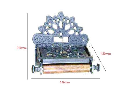 Cast Iron Toilet Paper Holder – Victorian Style Wall Mounted - Toilet Loo Roll Holder - Novelty Black Finish 210mm #1381 - Image 2