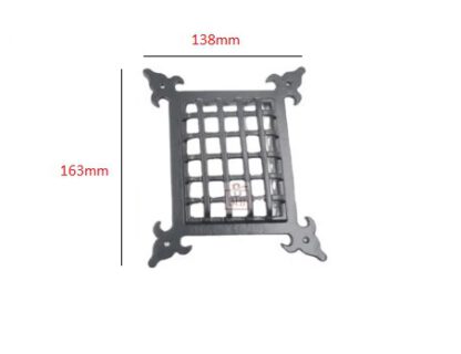 Cast Iron Speak-Easy Door Window Grill Vintage Fleur de Lys design 138mm #1547 - Image 2