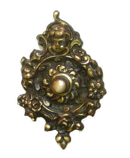 Brass Door Bell Push Button Ornate 120mm #1550