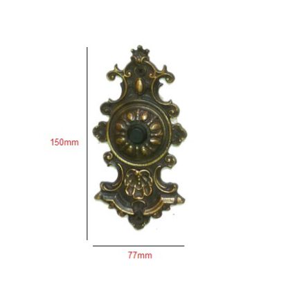 Brass Door Bell Push Button Flower 150mm #1551 - Image 2