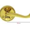 Brass Georgian Lever Door Handle On Rosette 90mm #1559 - Image 2