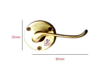 Brass Victorian Mortise Lever Door Handle on Rosette 95mm #1563 - Image 2