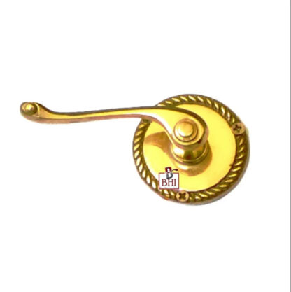 Brass Georgian Lever Door Handle On Rosette 90mm #1559 - Image 3