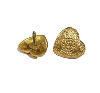 Brass Deco Heart Nail 32mm # 6188 - Image 2