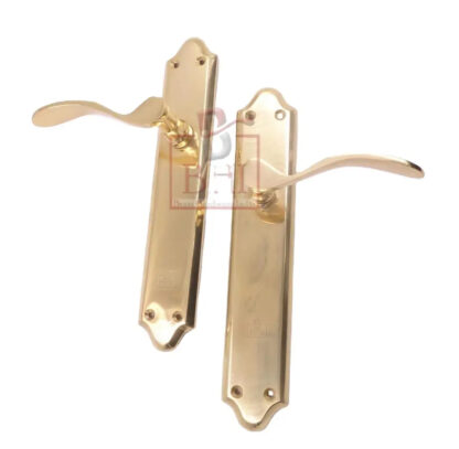 Brass Lever Mortise Door Handle On Plate 240mm #200