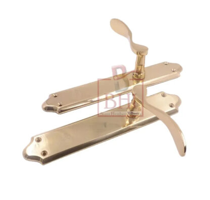 Brass Lever Mortise Door Handle On Plate 240mm #200 - Image 5