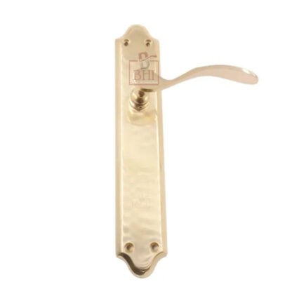 Brass Lever Mortise Door Handle On Plate 240mm #200 - Image 4