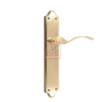 Brass Lever Mortise Door Handle On Plate 240mm #200 - Image 3