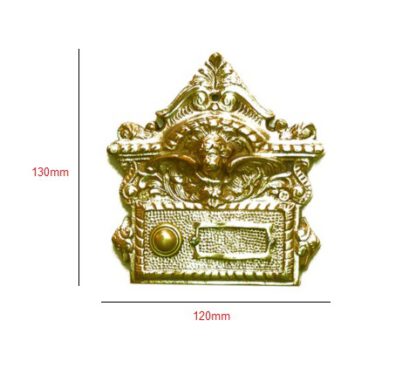 Brass Door Bell Push Button Jesus 130mm #2447 - Image 2