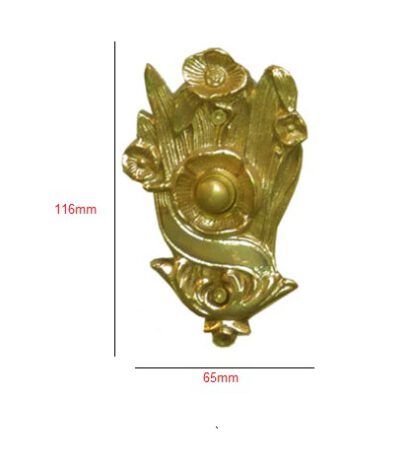 Brass Door Bell Button Flower 116mm #2450 - Image 2