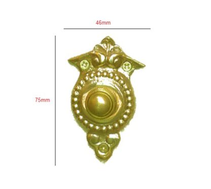 Brass Door Bell Push Button Beaded 75mm #2451 - Image 2