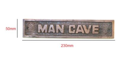 Cast Iron Hand Made Man Cave Sign Shed Antique Style Plaque Christmas Day Gift Idea for Dad Daddy Present Gift For Him Door Sign Plaque Copper Antique Finish 230mm #2484 - Image 2