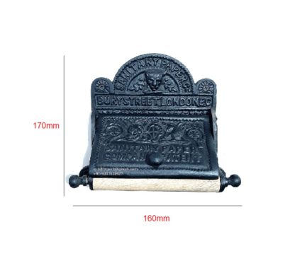 Cast Iron Retro Collections Sentry Paper Company Patent Toilet Paper Holder - Wall Mounted -Toilet Paper Holder for Bathroom Black Finish 170mm #252 - Image 2