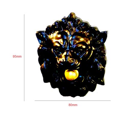 Cast Iron Door Bell Push Button Lion 95mm #2530 - Image 2