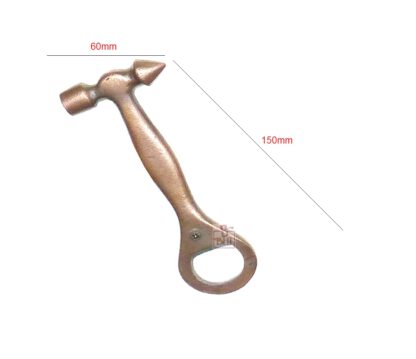 CAST IRON BOTTLE OPENER HAMMER 	COPPER ANTIQUE 150mm # 2540 - Image 2