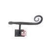 Hand Forged Iron Window Shutter Dogs Curly Tail 170mm Fenster Halter #2560 Black Finish - Image 3
