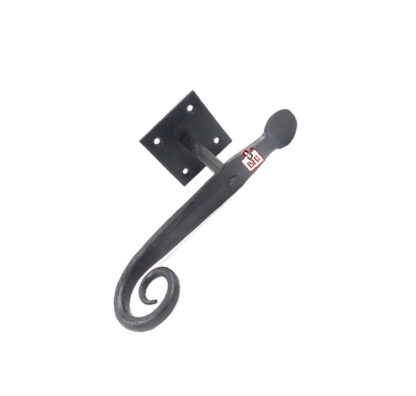 Hand Forged Iron Window Shutter Dogs Curly Tail 170mm Fenster Halter #2560 Black Finish - Image 5