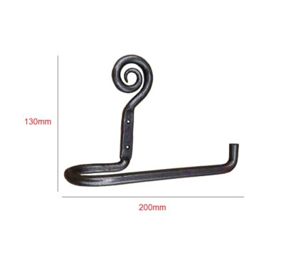 Wrought Iron  Metal Toilet Roll Holder for Bathroom Toilet Wall Mount Handmade Bathroom Lavatory Toilet Paper Holder Wall Mount Natural Finish 200mm #2679 - Image 2