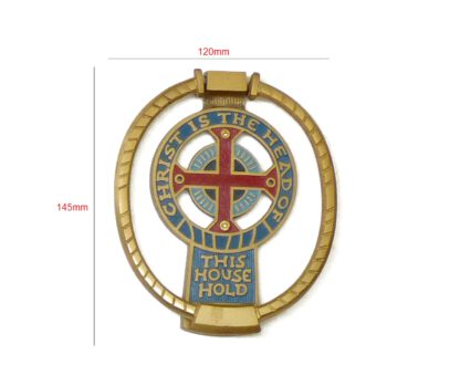 Brass Door Knocker 'Christ Is The Head of This House' 145mm # 2689 - Image 2