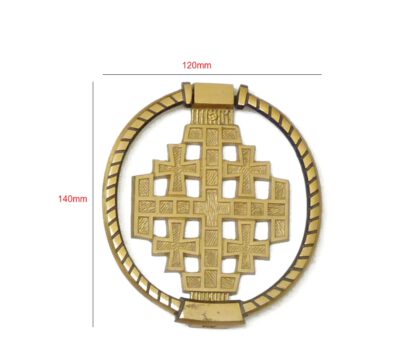 Brass Door Knocker Crucifix 140mm #2691 - Image 2