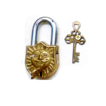 Brass Door Lock Handmade ‘Sun’ Design  85mm #2842