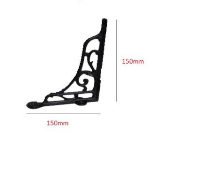 Cast Iron Shelf Support Bracket 150mm #2848 - Image 2