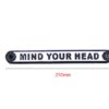 Cast Iron Please "Mind Your Head" Sign Plaque Garden Garage Safety Work Cast Iron "Mind Your Head" Sign Plaque Door Wall Cafe Shop Pub Hotel Bar Work Natural Lacquer Vintage Finish 250mm #3094 - Image 2