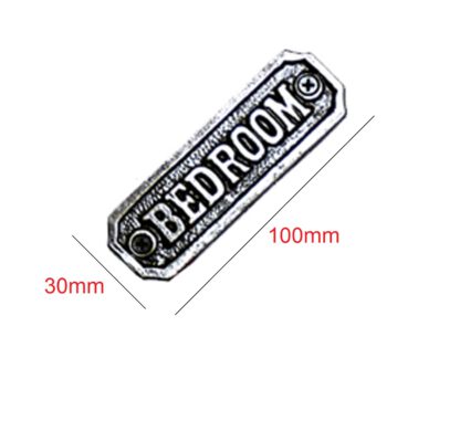 Cast Iron "BEDROOM" Sign Plaque Door Wall Fence Post Cafe Shop Pub Hotel Bar Work Natural Lacquer Vintage Finish 100mm #3099 - Image 2