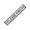 Cast Iron "PLEASE KNOCK" Sign Plaque Door Wall Cafe Shop Pub Hotel Bar Work B/White Vintage Finish 200mm #3101