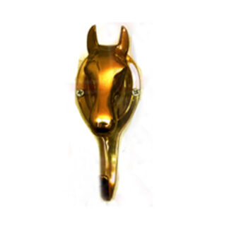 Brass Animal Coat Hook"Horse Head" Style 138mm #3280 Polish Brass Finish